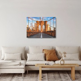 Üveg kép - Brooklyn híd (70x50 cm)