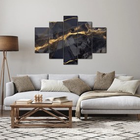 Kép - Fekete - arany dekoráció (150x105 cm)