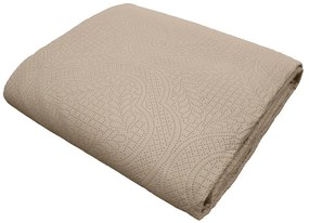 Bézs mikroszálas steppelt ágytakaró és párnahuzat szett 240x220 cm Romane – douceur d'intérieur