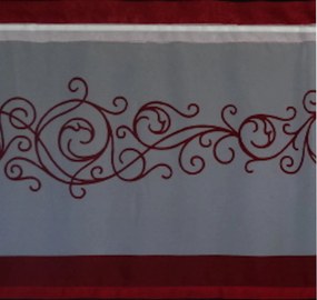 Mg Irigy Hónaljmirigy Fátyol Nyomtatás Esy Bordo 300x50cm alagúttal