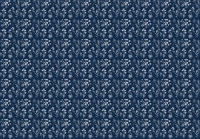 Fotótapéta - Virágminta kék háttéren (147x102 cm)