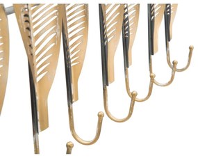 Aranyszínű fém fali fogas Long Leaf – Mauro Ferretti