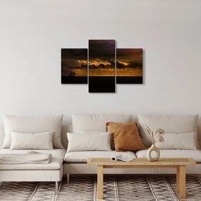 Egy vitorlás naplementekor képe (90x60 cm)