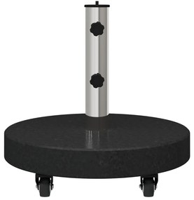 Gurulós napernyő talp Ø38/48mm oszlopokhoz - fekete gránit, 30kg-os kerek