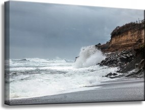 Vászonkép Természet Hullám Szikla Tengerpart 60x40 cm