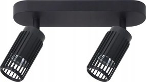 Mennyezeti lámpa díszléc két spotlámpa fekete Milagro étkező nappali