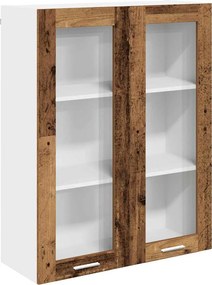 vidaXL Függő szekrény tárolóval Öreg fa 80 x 31 x 100 cm Faanyag