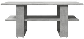 Betonszürke szerelt fa dohányzóasztal 102 x 55 x 42 cm