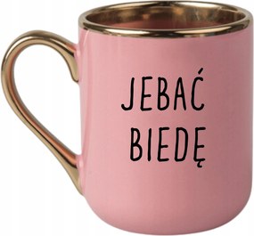 Bögre Elegáns Rózsaszín Arany Rant Vicces Ajándék J**** Szegénység