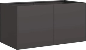 vidaXL fekete hidegen hengerelt acél növénytartó 80x40x40 cm