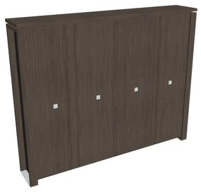 Verno+ S magas gardrób 260 x 46 x 210 cm, antracit tölgy / fekete