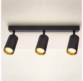 Brilagi - Spotlámpa SELE 3xGU10/30W/230V fekete/arany WO-B5-OEM
