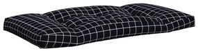 2 db fekete kockás oxford szövet raklappárna