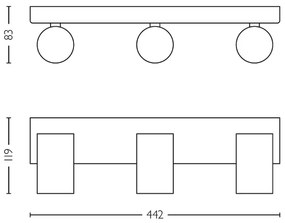 Philips - Fürdőszobai spotlámpa IDRIS 3xGU10/5W/230V IP44 fehér