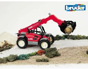 Bruder 2125 Építőipari járművek - Manitou MLT 633rakodógép teleszkópos géppel, 1:16