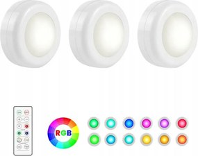 3db Led-es Vezeték Nélküli Éjjeli Lámpa Lépcső Alatti Akkumulátorral Távirányító