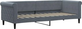 vidaXL sötétszürke bársony kanapéágy 80 x 200 cm