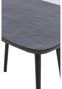 Fekete fém dohányzóasztal 42x87 cm Puno – Light &amp; Living