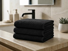 Bella fekete 100% pamut gyerek törölköző 30x50 cm, 100% pamut