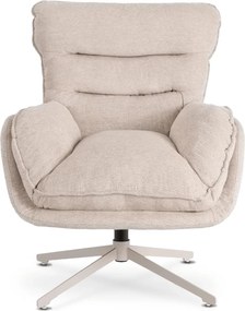 Forgó pihenőfotel lábtartóval krém, PASADENA