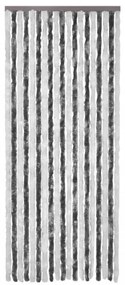 szürke és fehér zsenília rovarfüggöny 90 x 220 cm