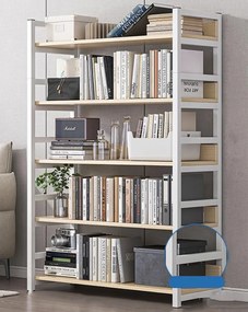 Könyvespolc 40x24x180cm fehér VP01