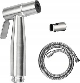 Bidé zuhanyfej, acél, zuhanyfej tömlővel Szett