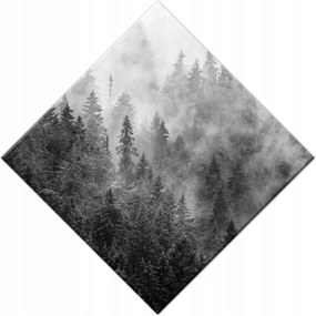 Vászonkép 56x56 Tájkép Szürke Hegyek Köd