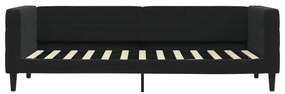 fekete kihúzható bársony heverő fiókkal 80 x 200 cm