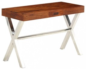 tömör akácfa íróasztal mézszínű felülettel 110 x 50 x 76 cm