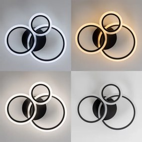 Brilagi - LED Dimmelhető felületre szerelhető csillár ORBITS LED/40W/230V 3000-6500K fekete + távirányító