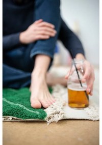 Világosszürke-krémszínű mosható kézi szövésű pamut szőnyeg 140x200 cm Air Natural – Lorena Canals