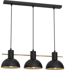 Csillár zsinóron ESTATE MINI 3xE27/15W/230V fekete