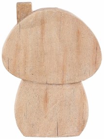 Őszi dekoráció Gomba házikó világítással, 24 x 10x 32 cm, magnézium, fa utánzat