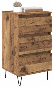 Széf fiókkal Öreg fa 40 x 35 x 70 cm Műszaki fa és vas