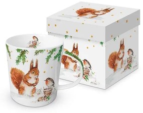 Porcelánbögre 0,35l, dobozban, Squirrel &amp; Robin
