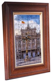 Madrid puzzle képkeret sötétbarna
