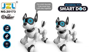 Intelligens Távirányítós Robot Kutya (Smart-Dog) pitizik sétálgat nyújtózkodik hason csúszik Kék és Rózsaszín Pöttyös színben