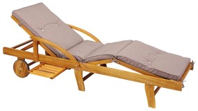 TAMI SUN napozóágy párna, 194x55x5cm, bézs melír Jurhan