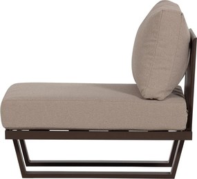 Barna fém-párnázott kerti fotel Bear – WOOOD