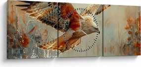 Kép - Ragadozó madár (órával) (90x30 cm)