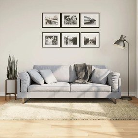 aranyszínű hosszú szálú bozontos modern szőnyeg 140 x 200 cm