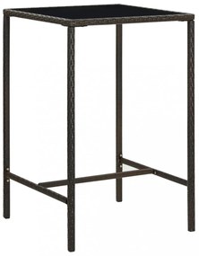 vidaXL 3 részes barna polyrattan kerti bárszett párnákkal