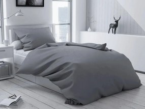 Pamut ágyneműhuzat Lux szürke gombos