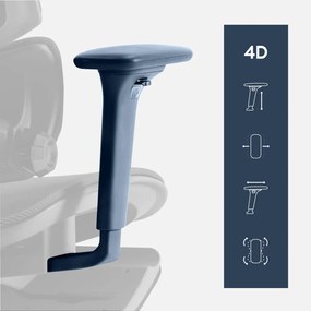 Felbontott Irodai prémium szék, hálós ergonomikus lábtartóval fekete