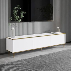 TV szekrény Imaj - White, Gold