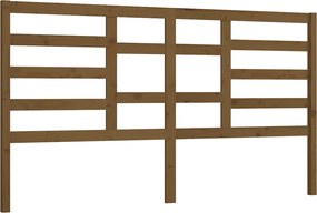 vidaXL mézbarna tömör fenyőfa ágyfejtámla 206 x 4 x 104 cm