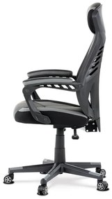 Szürke Ekobőr Gamer Szék, Hinta Mechanikával. KA-Y213 GREY