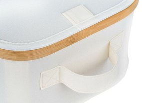 G21 tárolódoboz 30 x 30 x 15 cm, bambusz, fedéllel, bézs