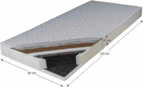 Kétoldalas rugós matrac, 80x200, KOKOS MEDIUM